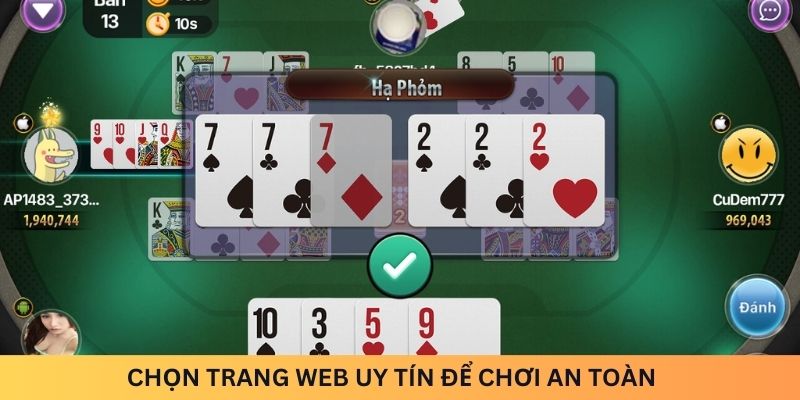 Chọn trang web uy tín để tham gia an toàn hơn