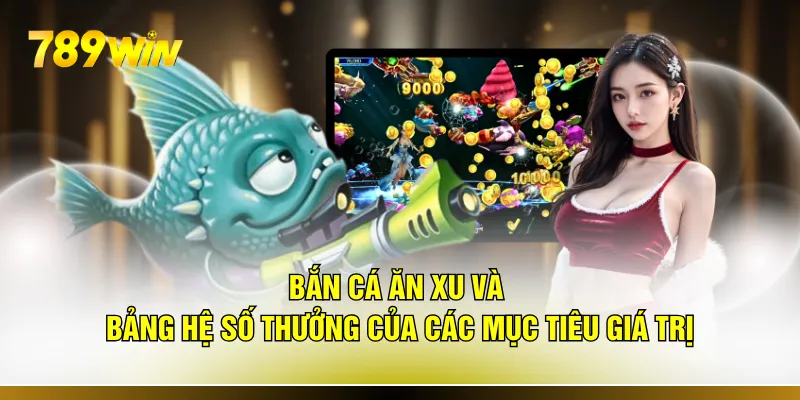 Bắn cá ăn xu và bảng hệ số thưởng của các mục tiêu giá trị