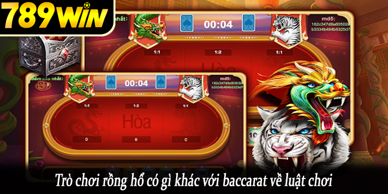 Trò chơi rồng hổ có gì khác với baccarat về luật chơi